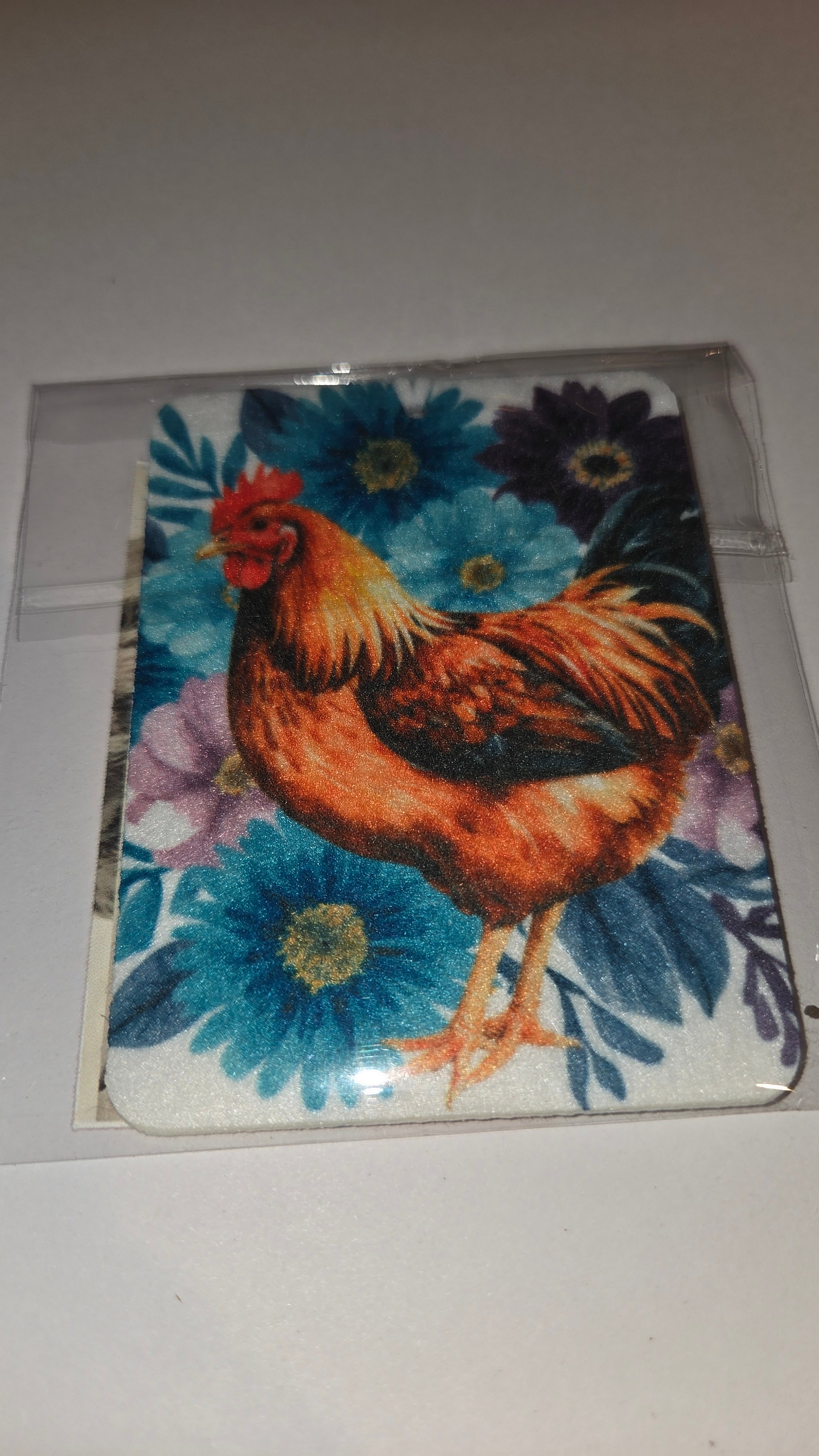 Chicken and flowers