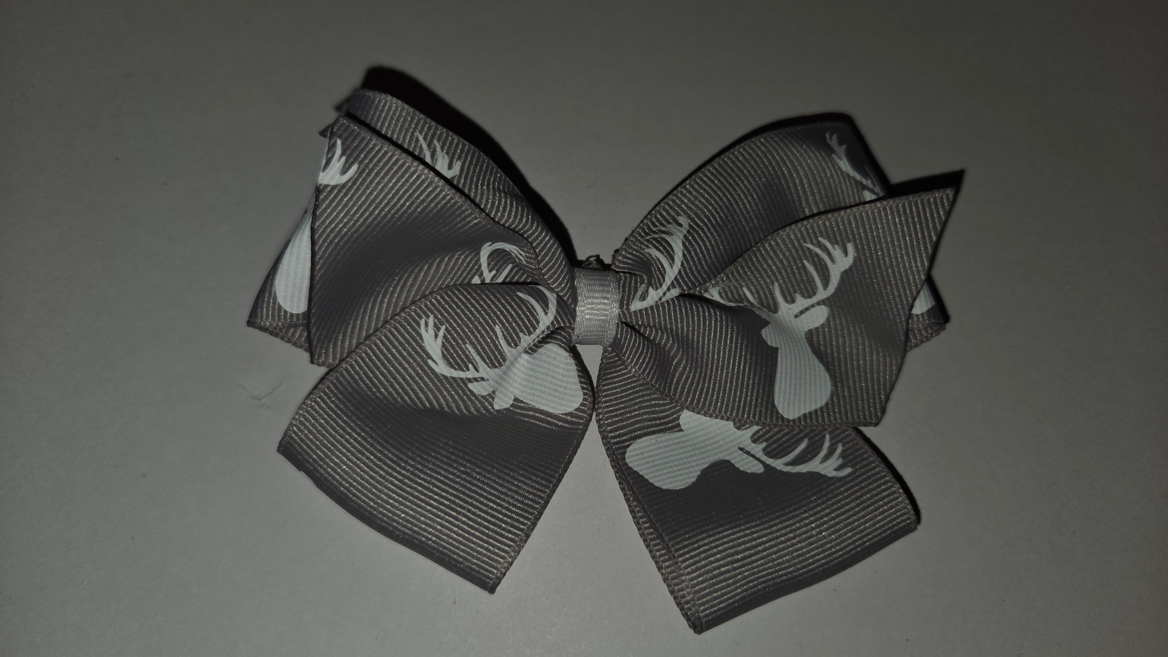 Grey w/ White Buck Heads