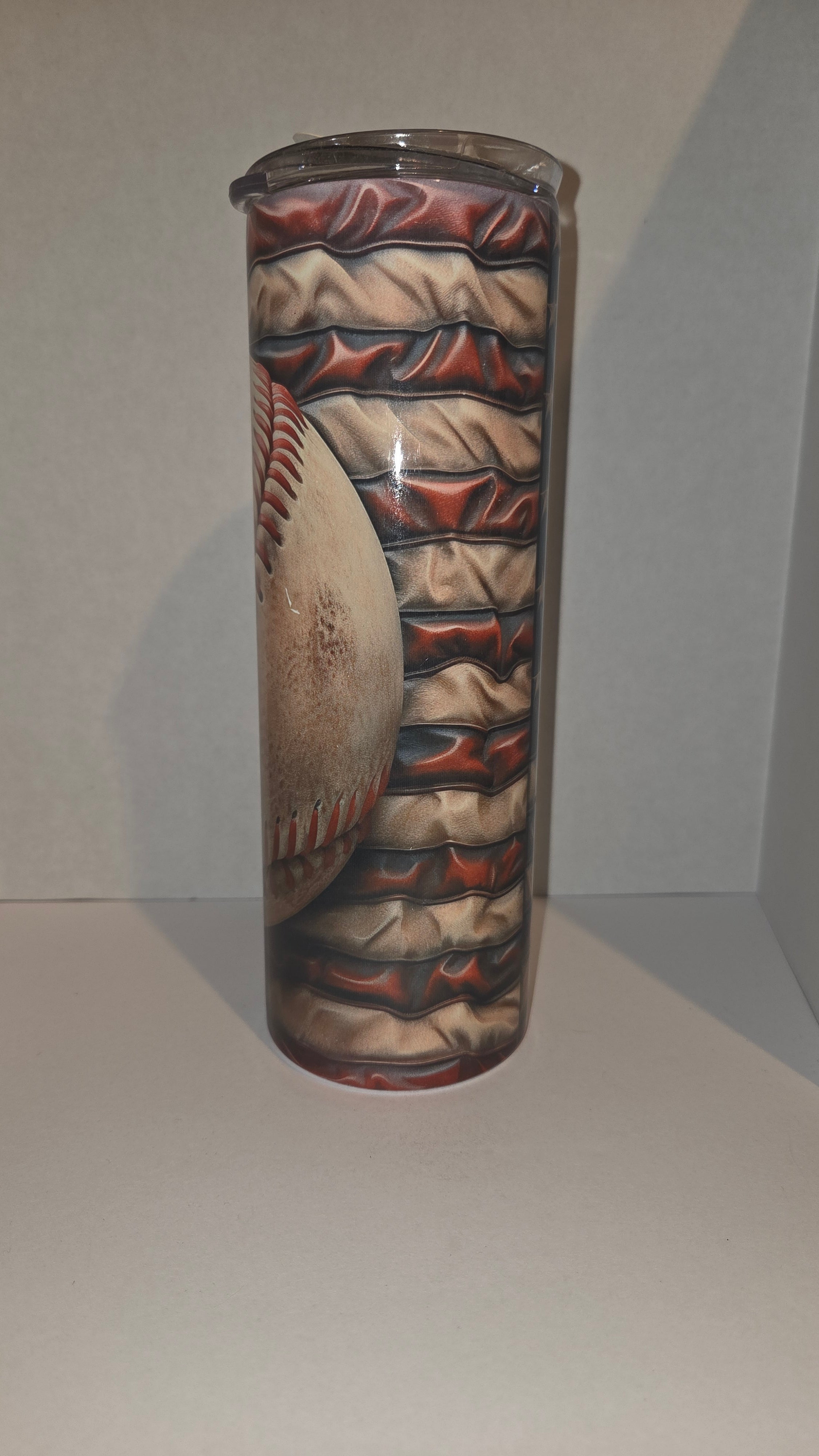Rustic baseball and American Flag