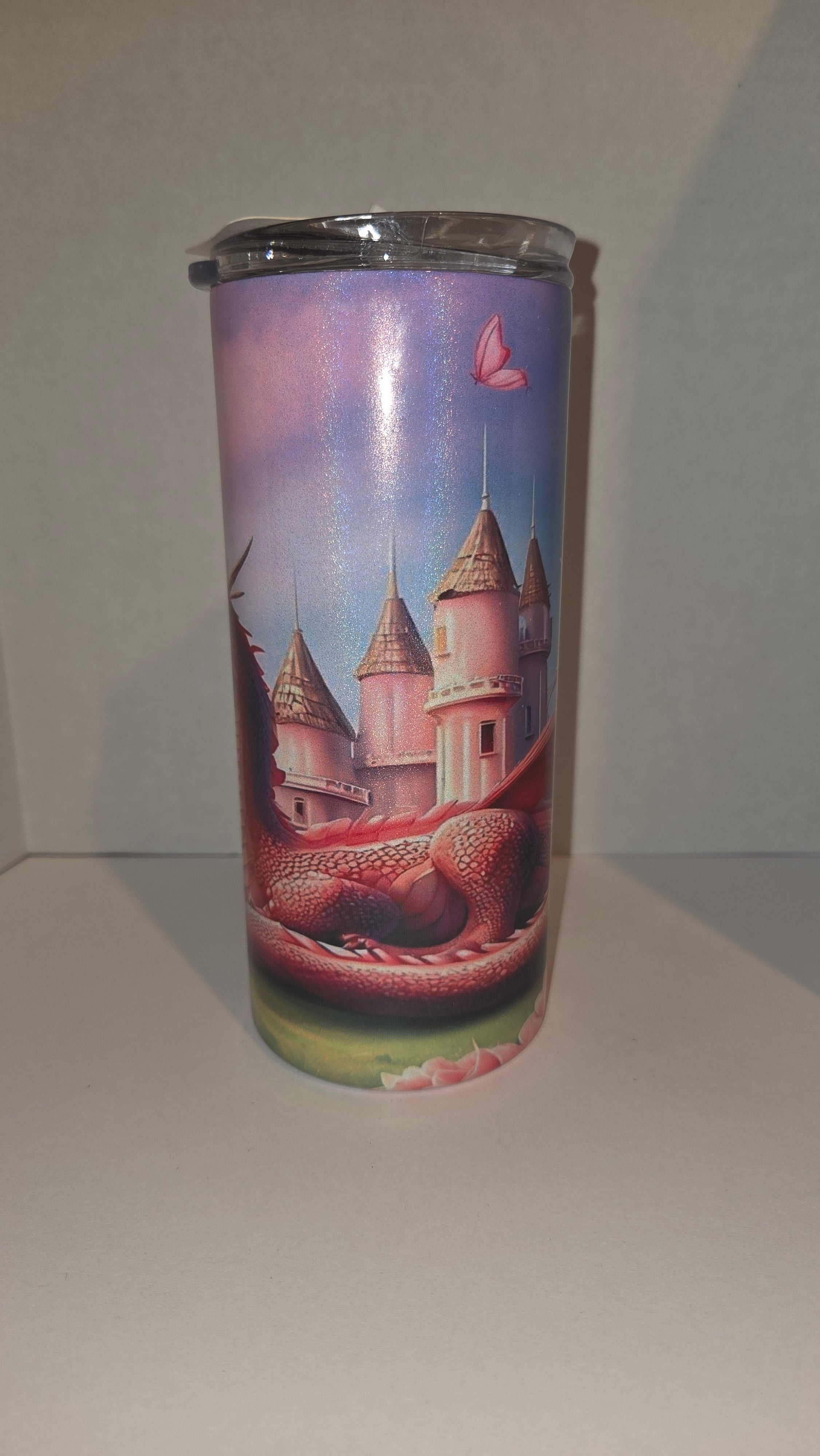 Pink Dragon and Castle (holographic)