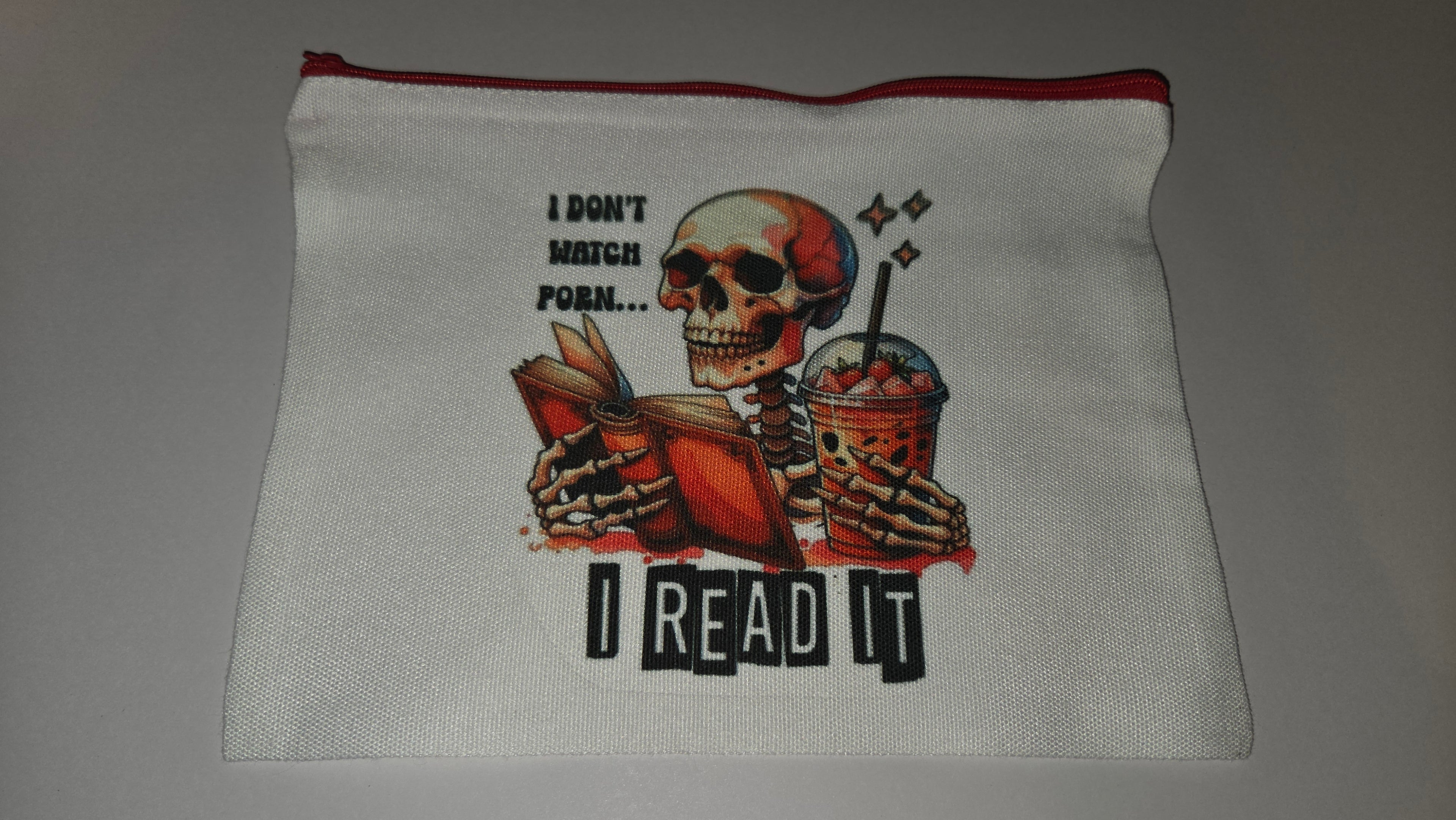 Large Canvas Bag- I don't watch porn... I read it