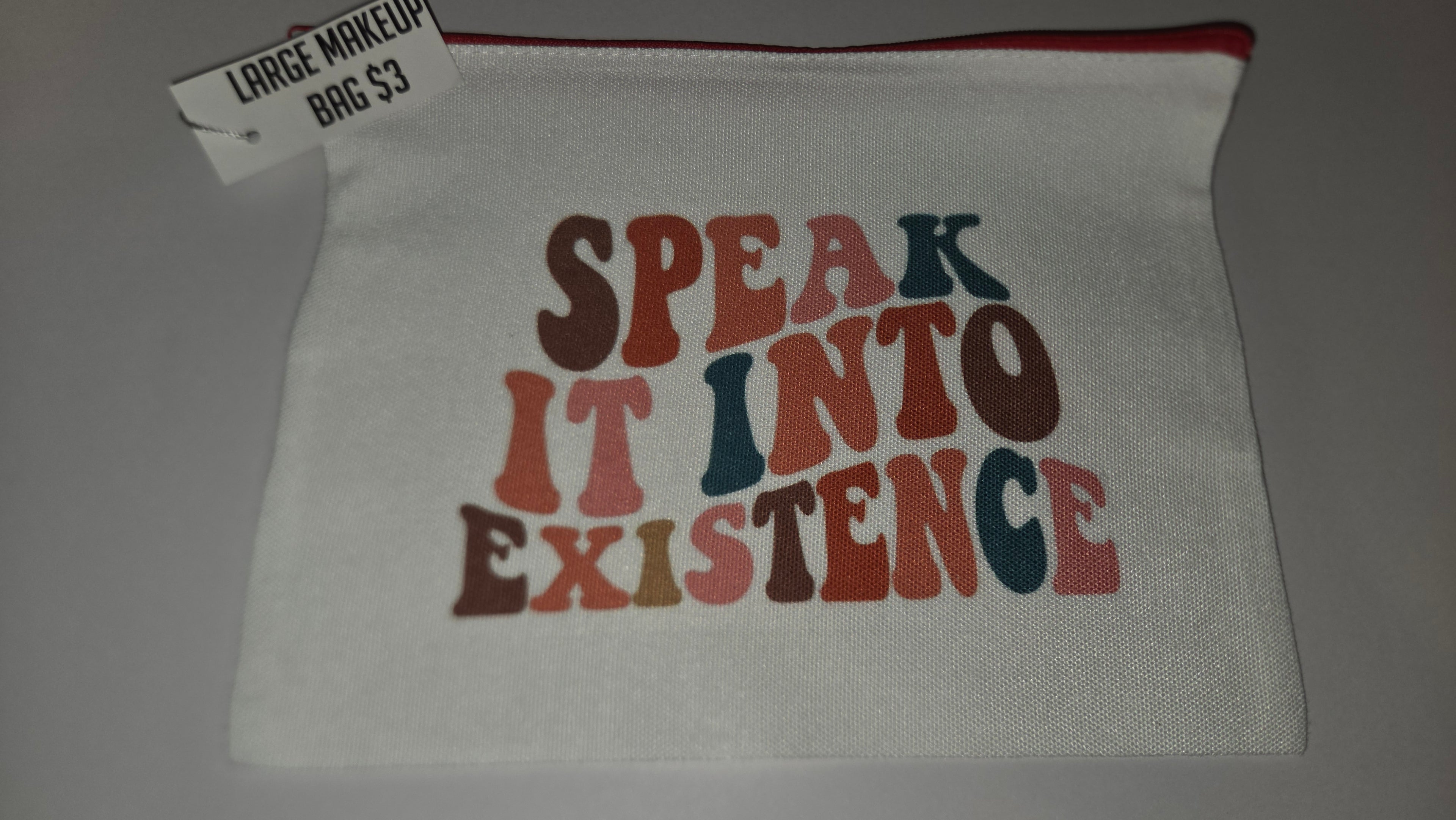 Large Canvas Bag- Speak it into existence